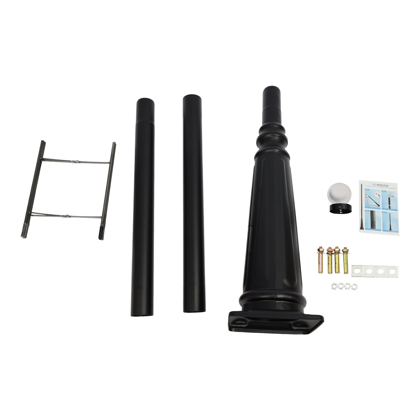 2.4m European Light Post,Split-Type Light Post,Floorstanding Outdoor Light Post