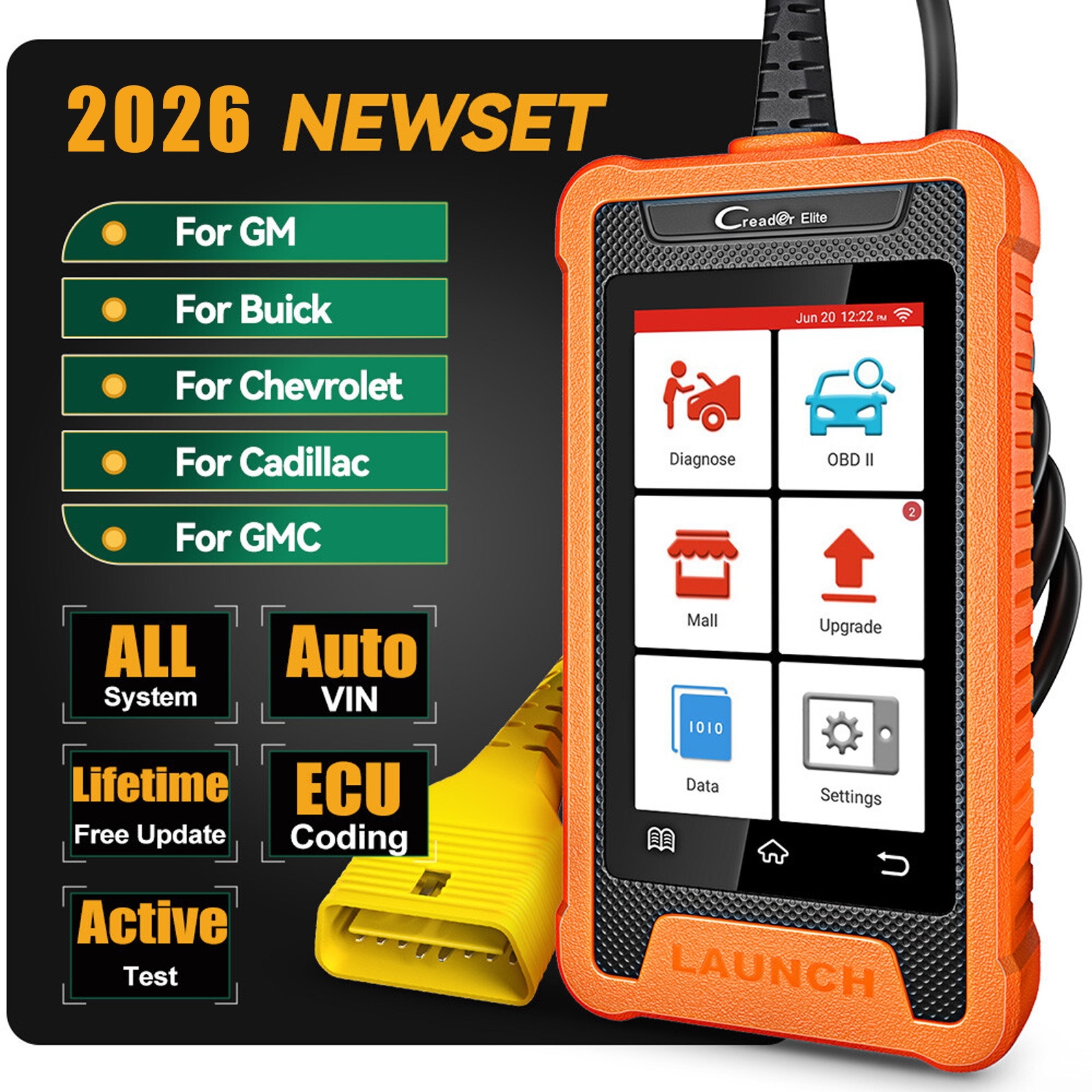 2026 LAUNCH X431 Elite For GM Diagnostic Tool Car OBD2 Scanner Full System