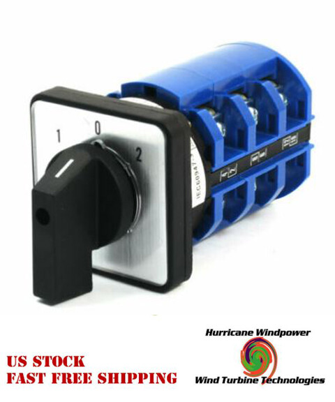 Universal Rotary Cam Changeover Switch 660V 32A 3Position 3Phase Brake Switch