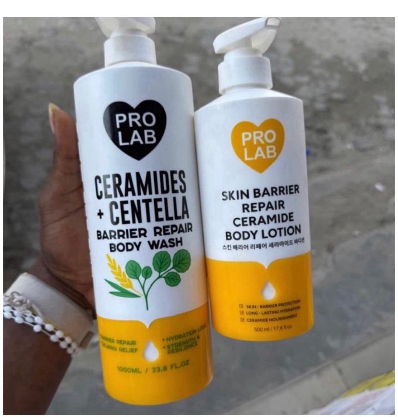Pro-Lab Ceramide Skin Repair Brightening Shower Gel And Lotion  2pieces