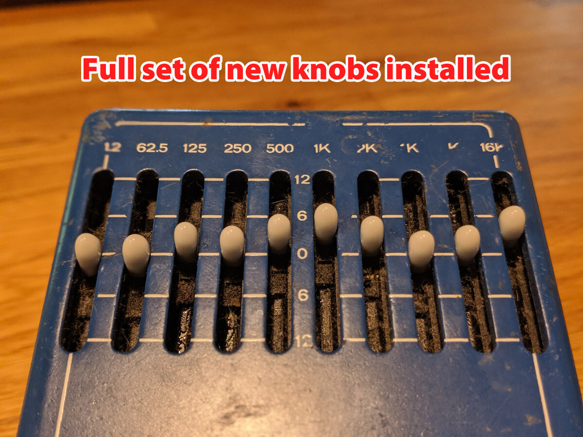 10 Knob Caps for MXR Ten Band Graphic Equalizer 108 Pedal Slider Covers Knobs