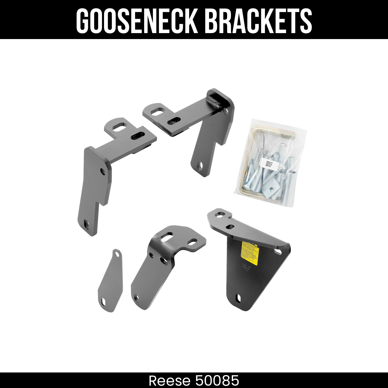 Reese Brackets, Gooseneck/5th Wheel, Ram 3500, 2013-2024, Underbed, 50085