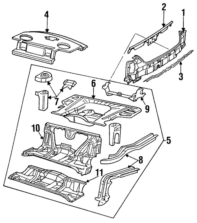 Genuine GM Panel Below Lid 12371704