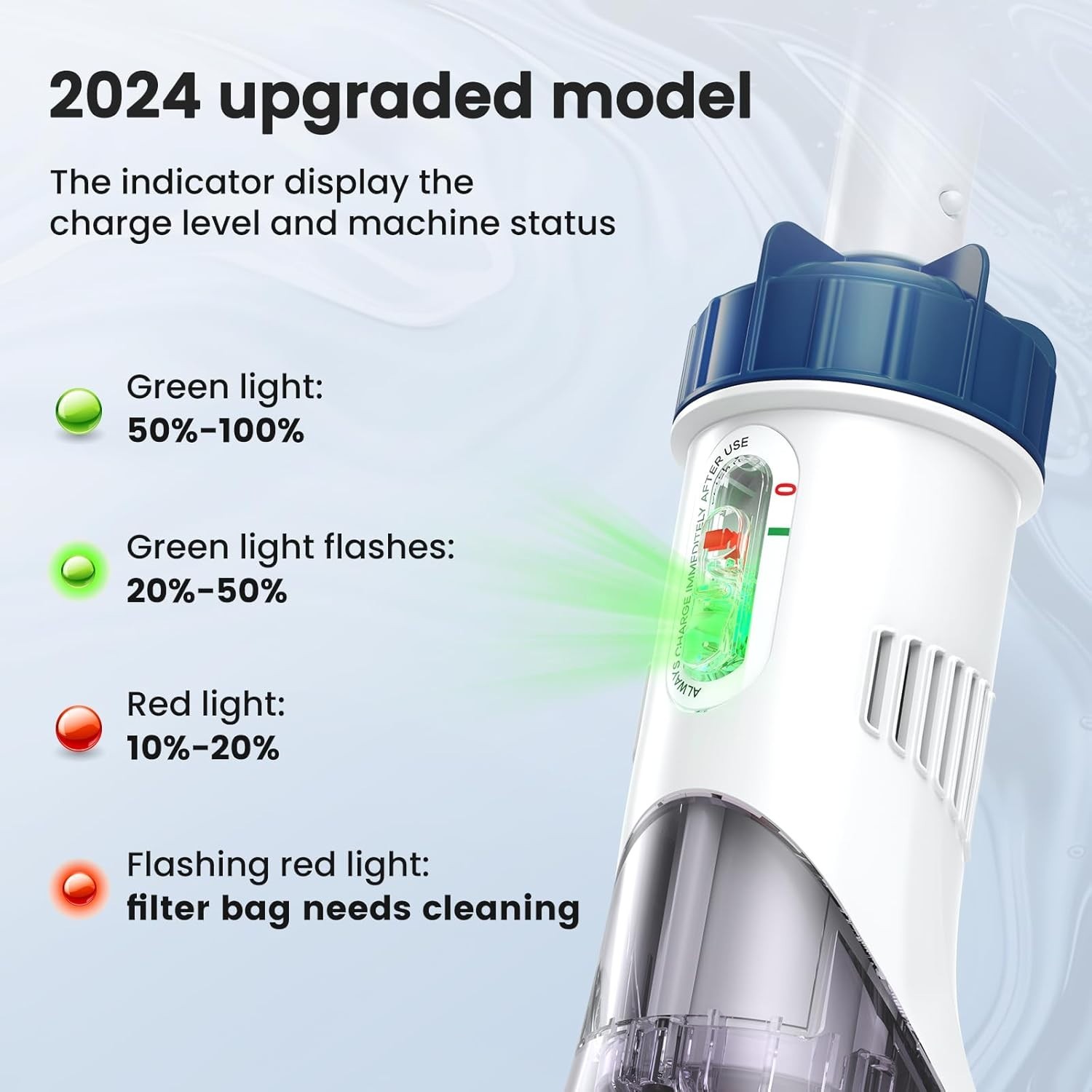 PC10 Pro Rechargeable Cordless Pool Vacuum, 60-Min Runtime, Powerful Suction
