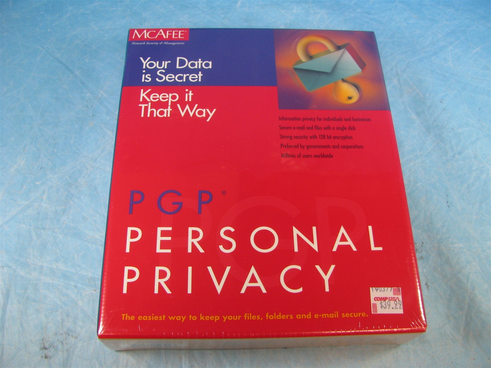 McAfee PGP Personal Privacy For Windows 95 & Macintosh System 7 - SEALED - NEW