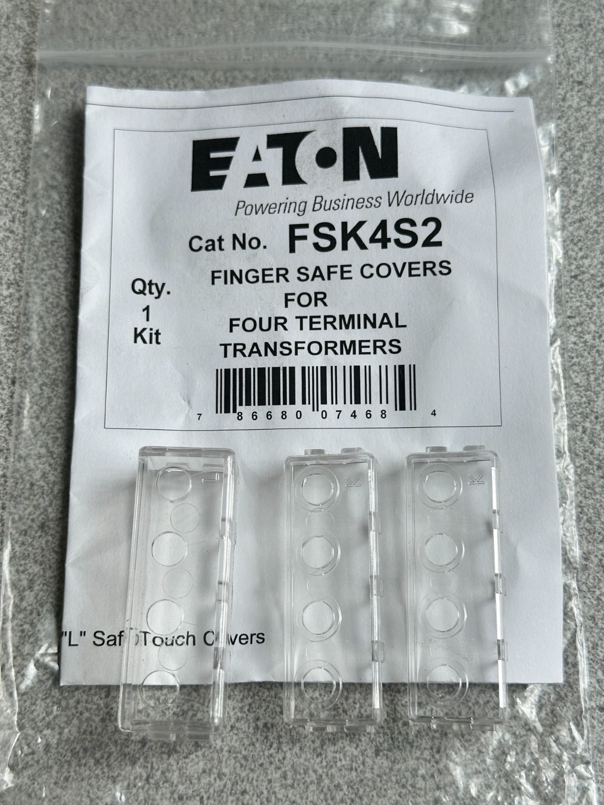 NEW Eaton Cutler Hammer FSK4S2 MTE CPT FINGER-SAFE TERMINAL COVER 4-TERMINAL