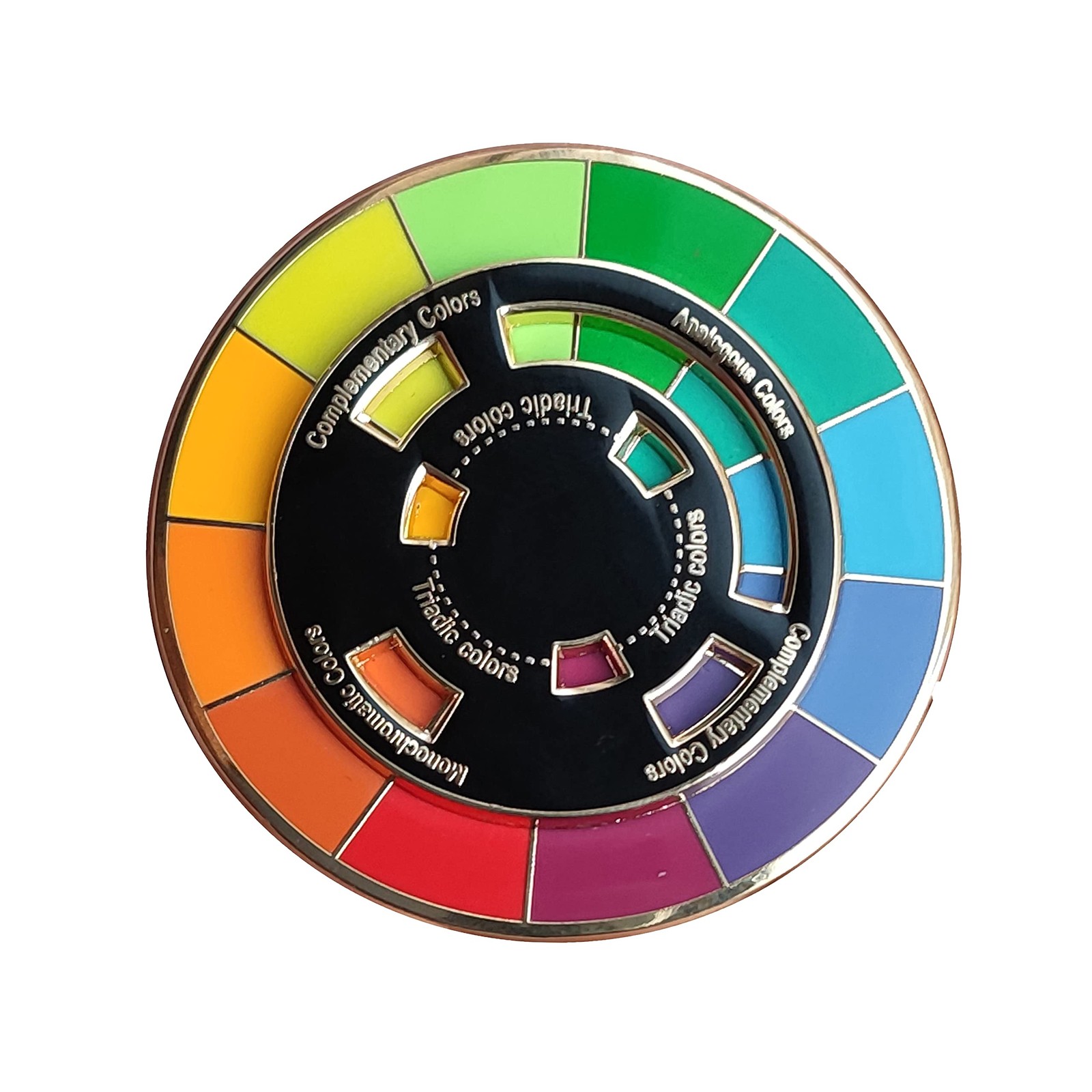 Creative Color Wheel Enamel Pin, the Spinning Wheel Moves Nicelyï¼ŒColor Whee...