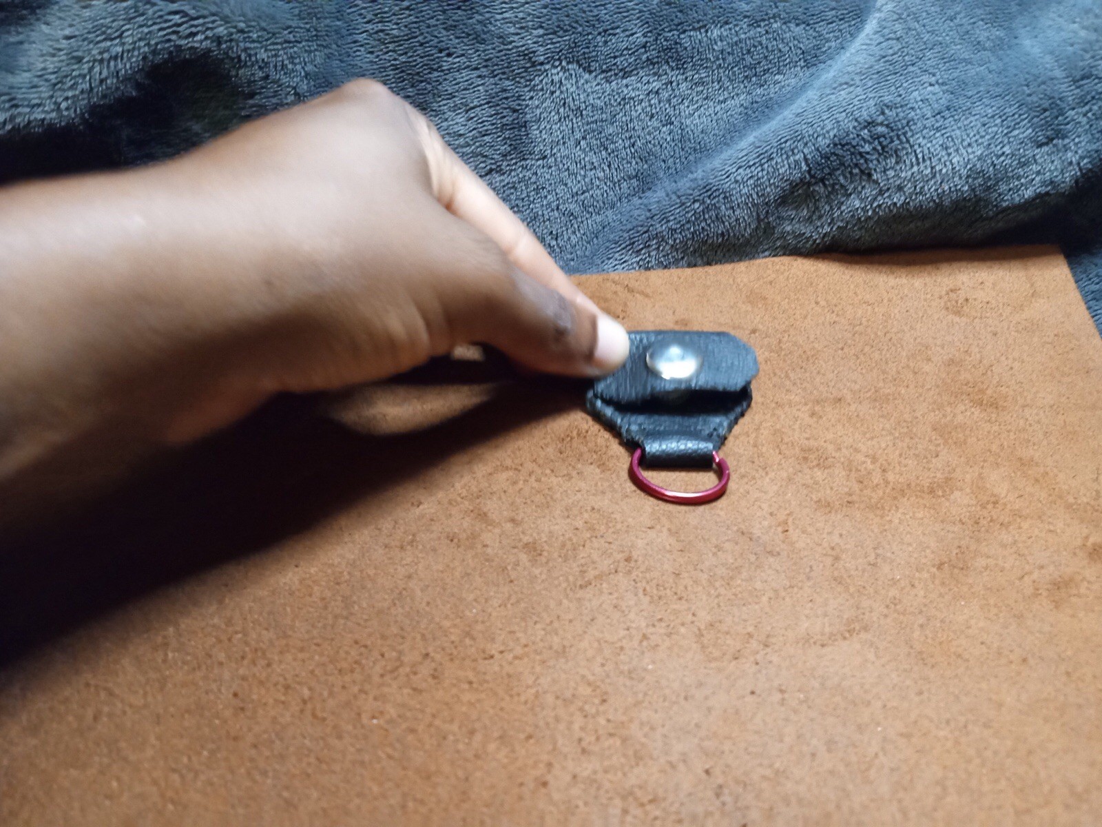 Leather Guitar Pick Holder Keychain (handmade)