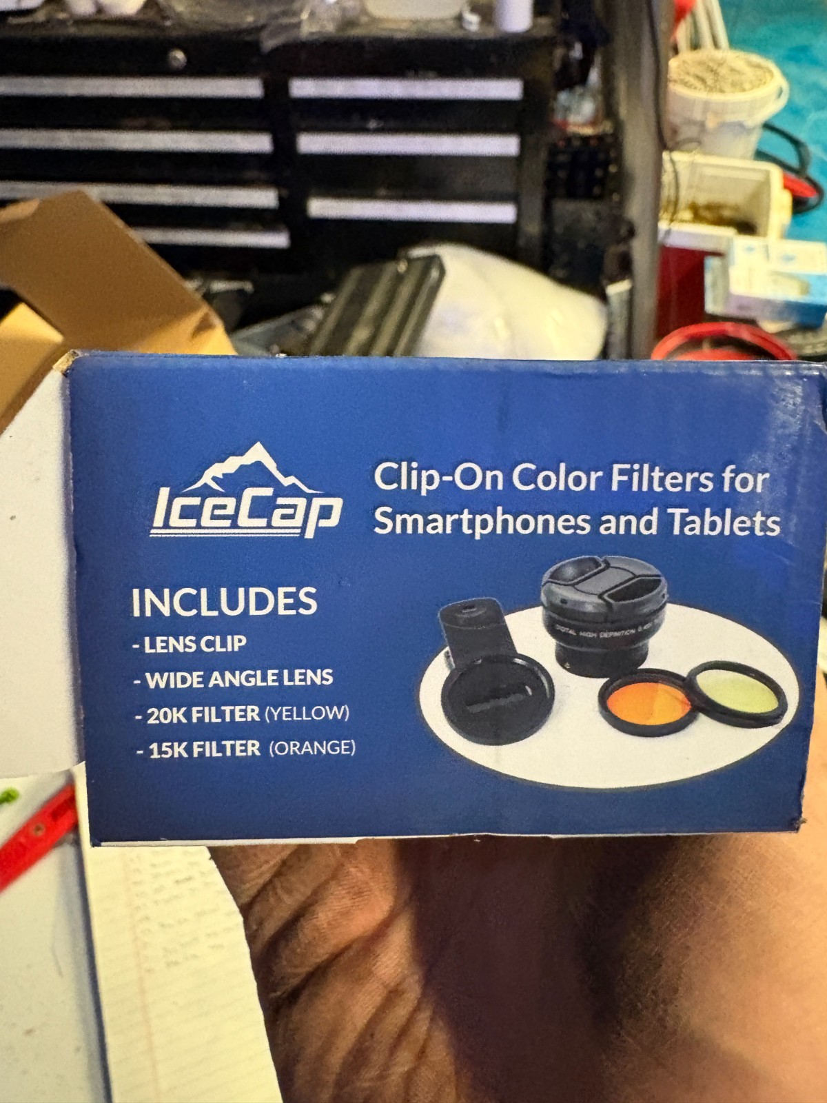 IceCap Clip-on Photo Lens Kit - Wide Angel Lens / Orange & Yellow Filters