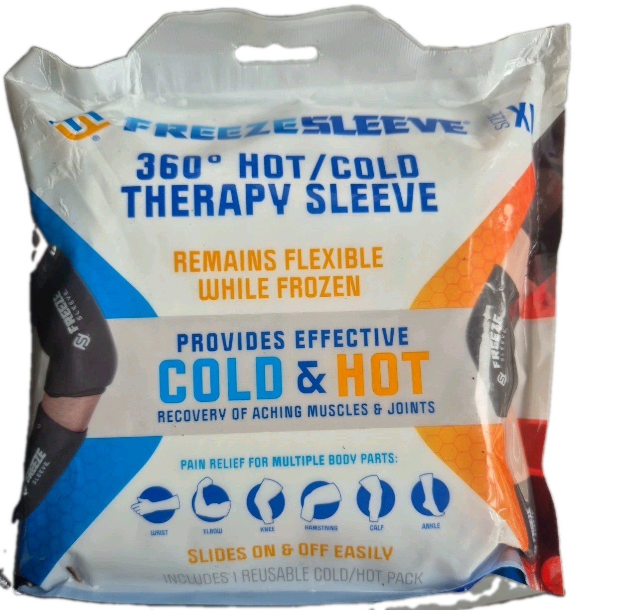 Freeze Sleeve 360 degree Cold & Heat Therapy Sleeve Size: XL New