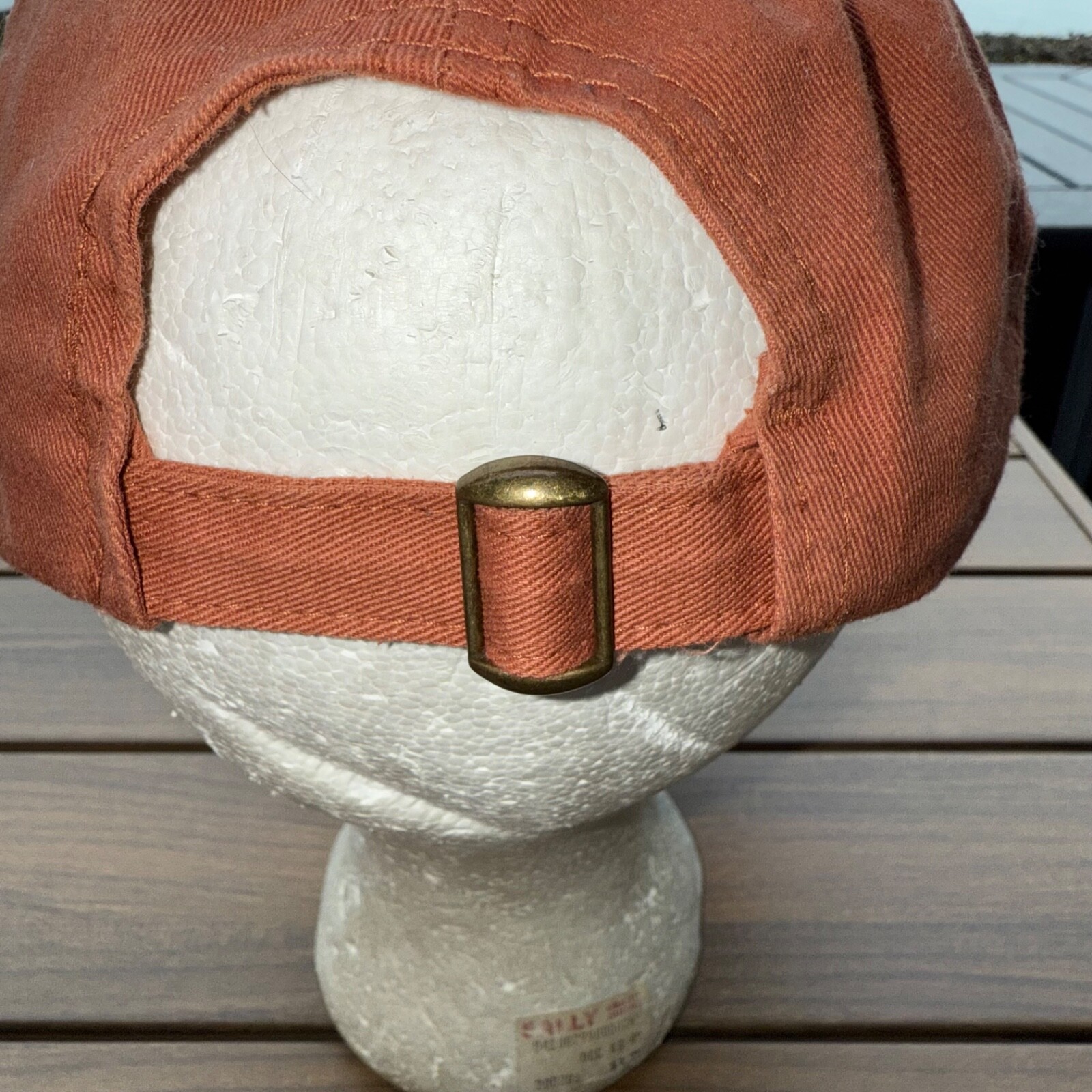 OSP-Old Scratch Pizza white on Rusty Orange Cotton Hat Cap Strap Buckle