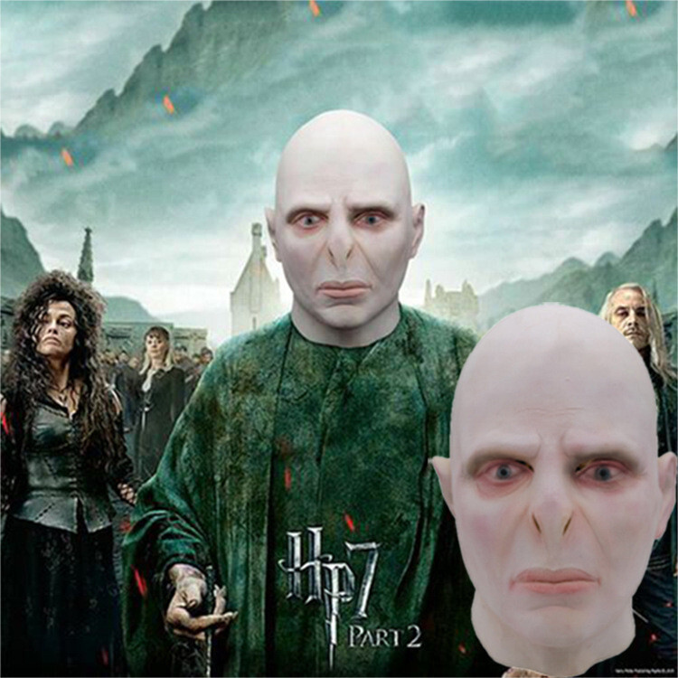 Lord Voldemort Realistic Mask Party Face Cover Latex Headgear Costume Cosplay