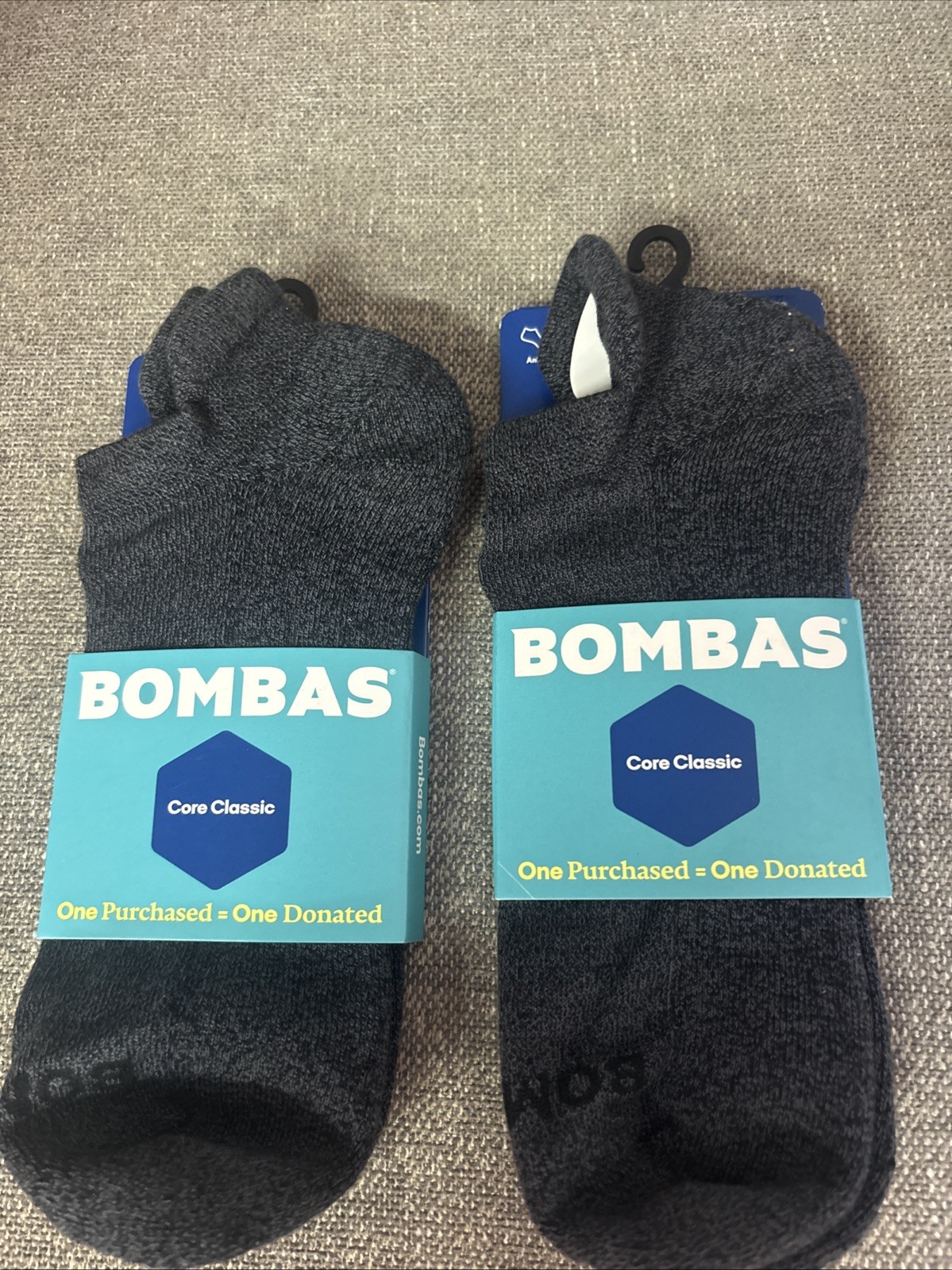 2X-BOMBAS Core Classic Ankle Large Unisex Women's 11-13/Men's 9.5-12-13 Gray
