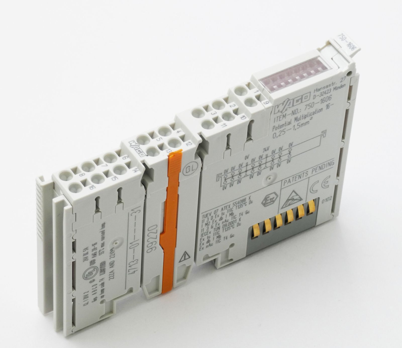 WAGO 750-1606 16-Way Potential Multiplication Terminal -Unused-
