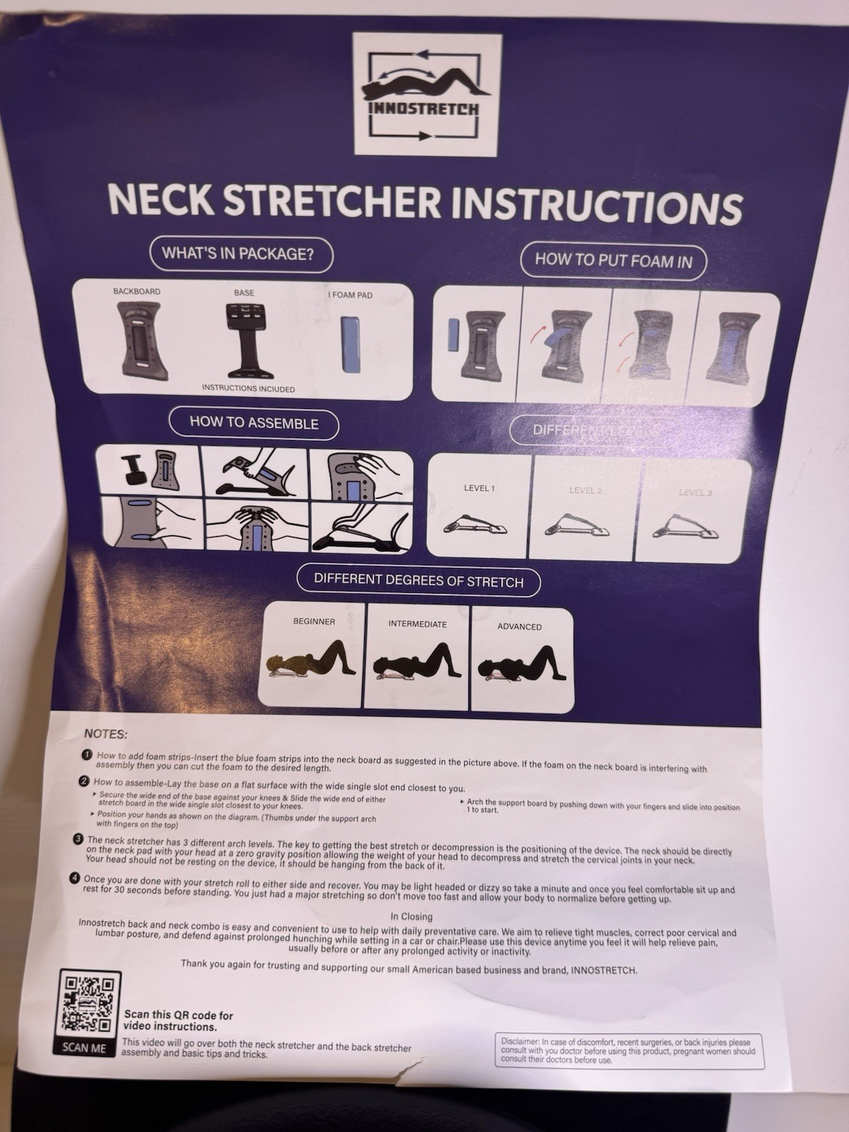 INNOSTRETCH Neck Stretcher Orthopedic Adjustable Acupoint Massage Device
