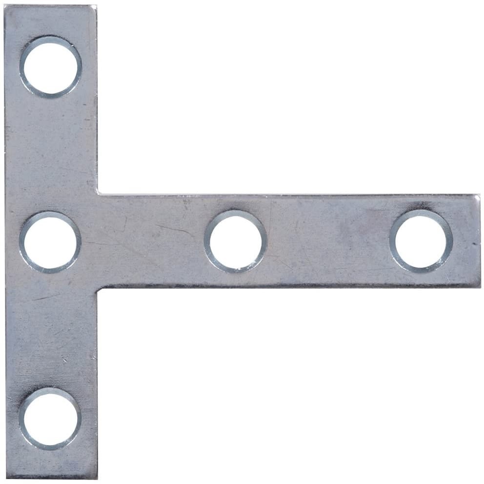 Hillman T-Plate Zinc (2-1/2" x 2-1/2") 2 Pack