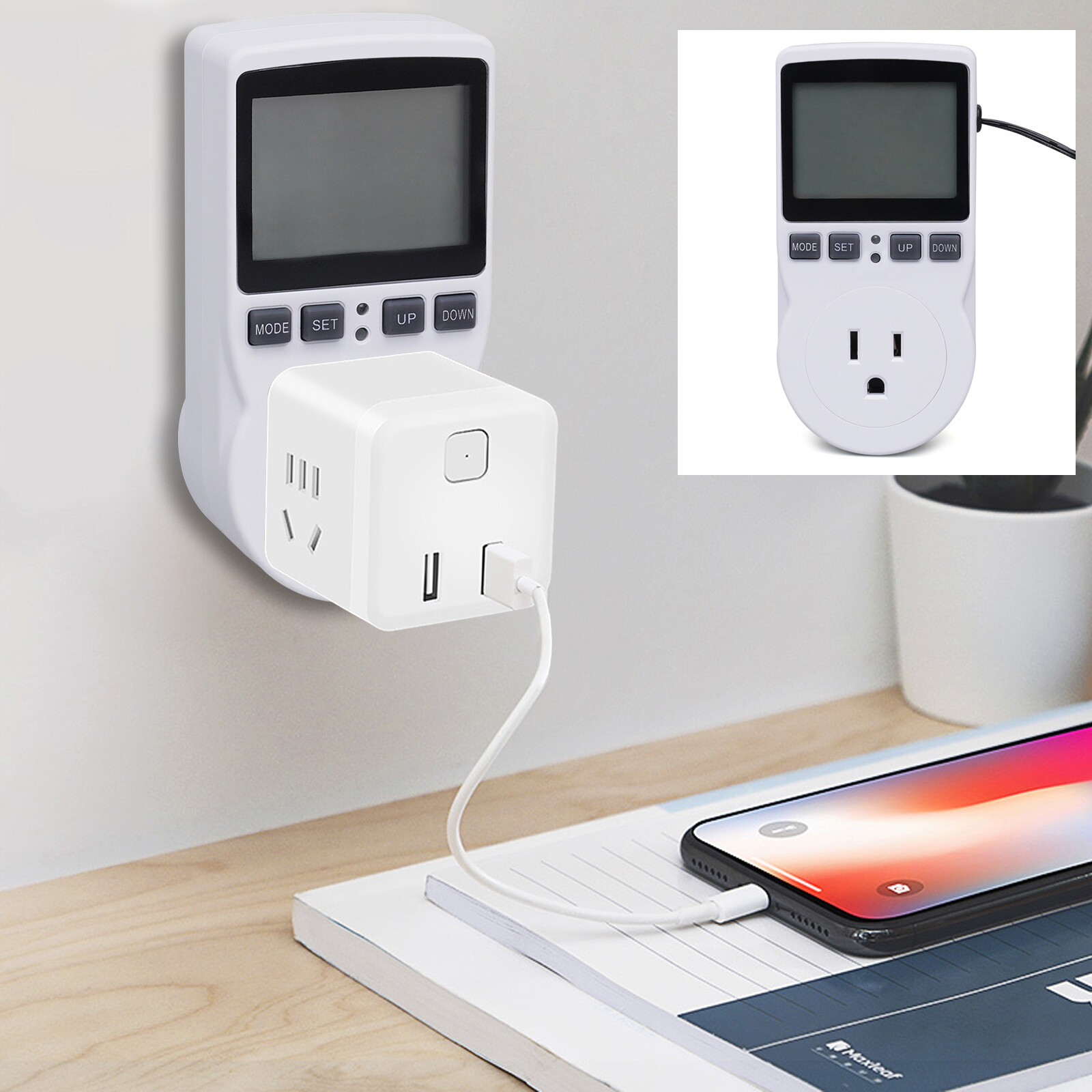 LCD Digital Plug in Thermostat Timer Switch Socket Temperature Controller Switch