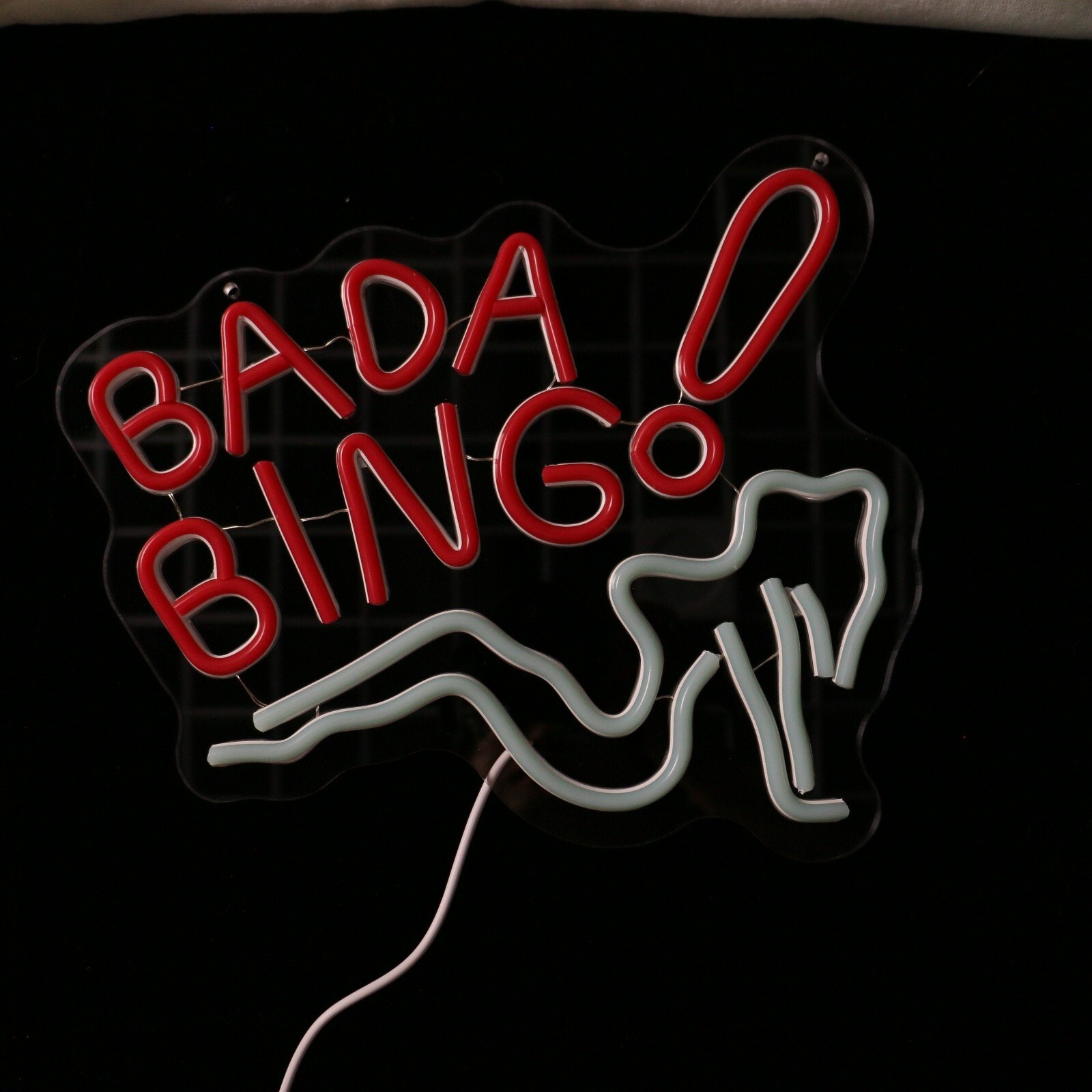 BADA BING Girl Display Open Game Room Bistro Vintage Neon Sign Wall