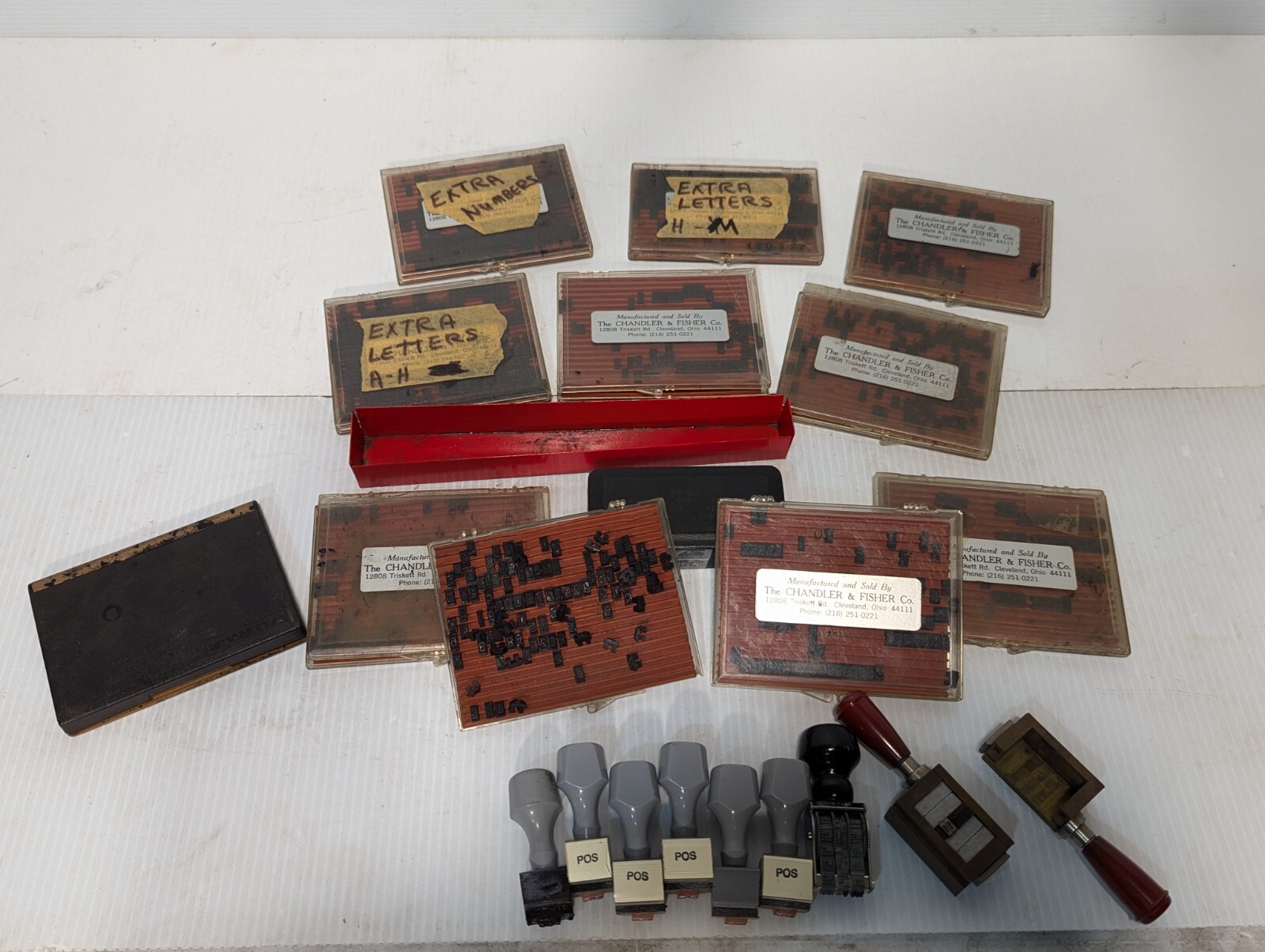 Lot of Rubber Stamps and Components