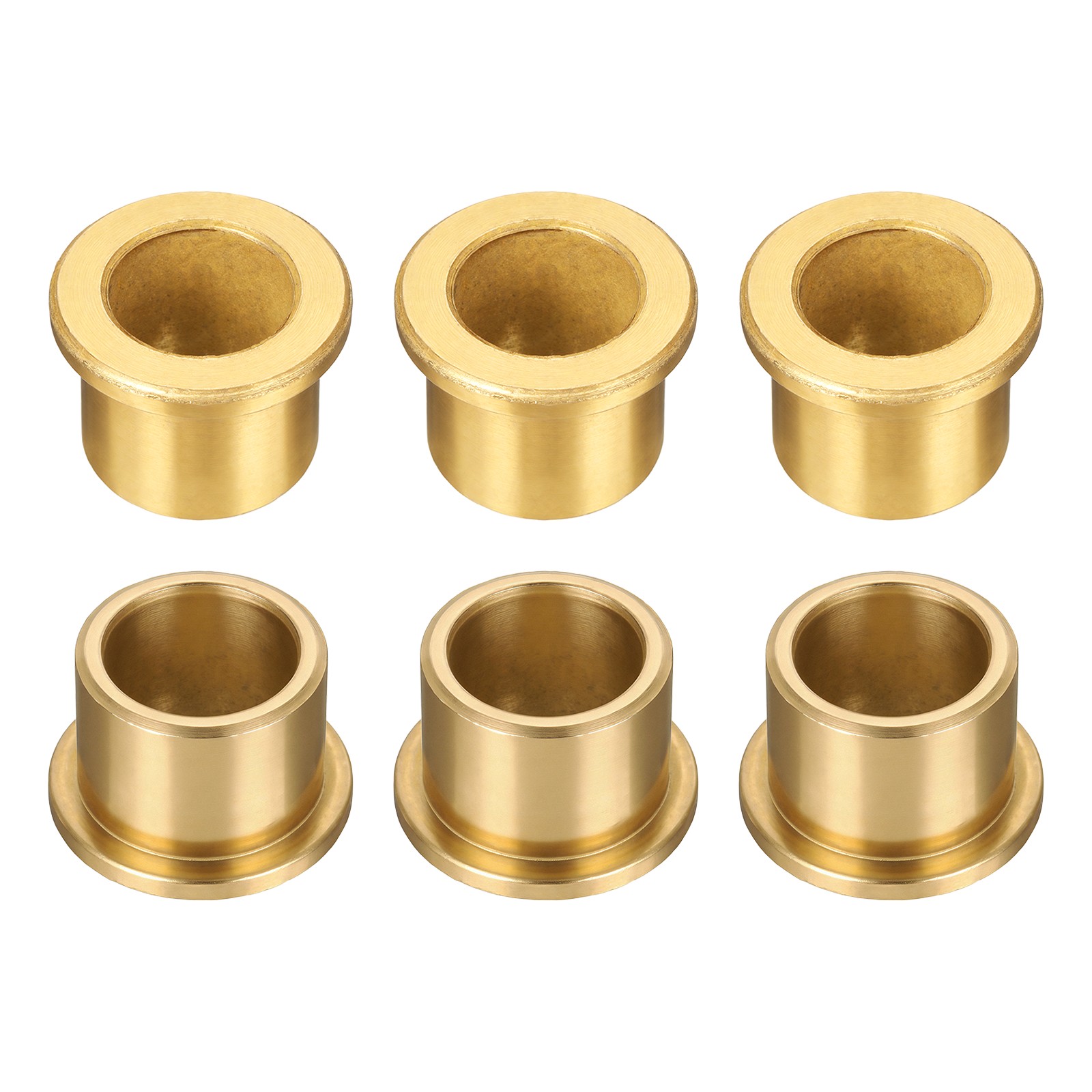 6 Pcs 18x24x20mm Flange Sleeve Bearings Self-Lubricating Sintered Bronze Bushing
