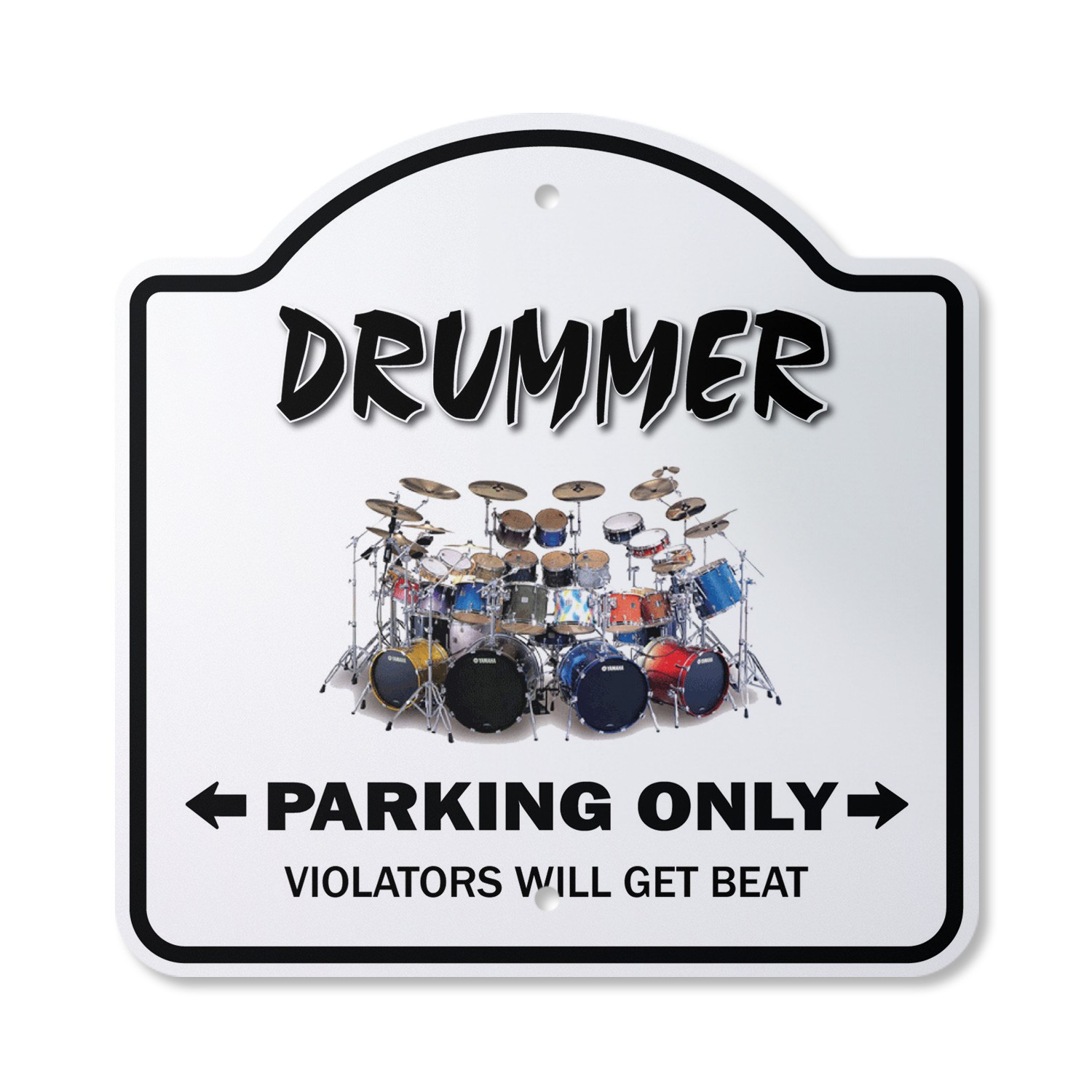 Drummer Plastic Sign Drum Set Instrument Music Sticks Cymbals Hi Hat