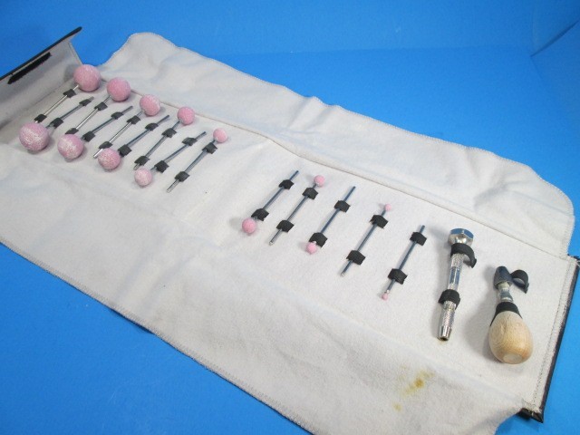 16pc Shank Mounted Ceramic Grinding Sphere Set 4-30mm w/ Handles - Rotary Tools