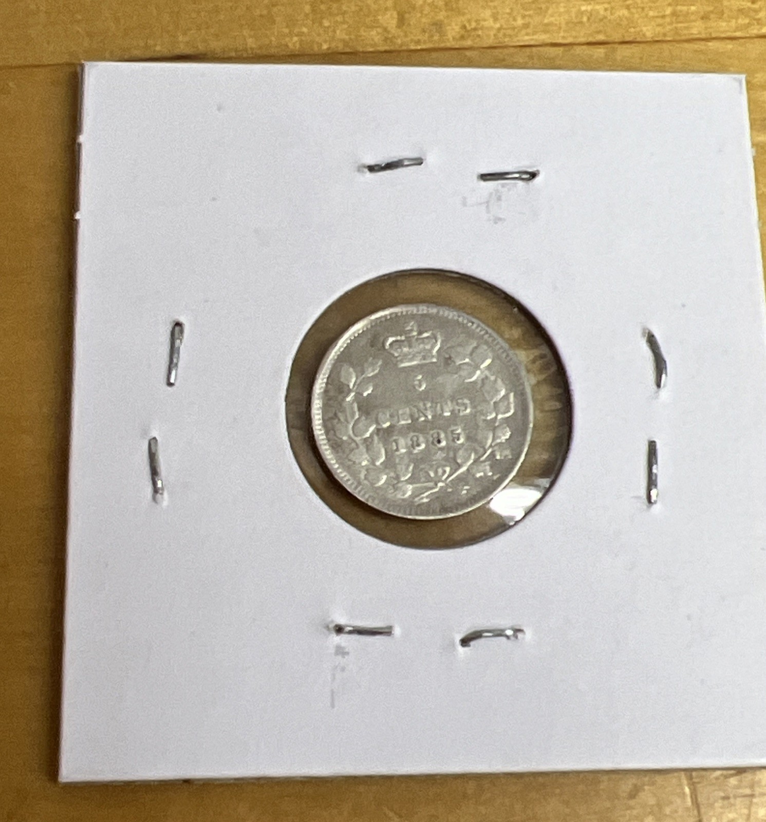 1885 Canada 5 Cents Silver Foreign Coin