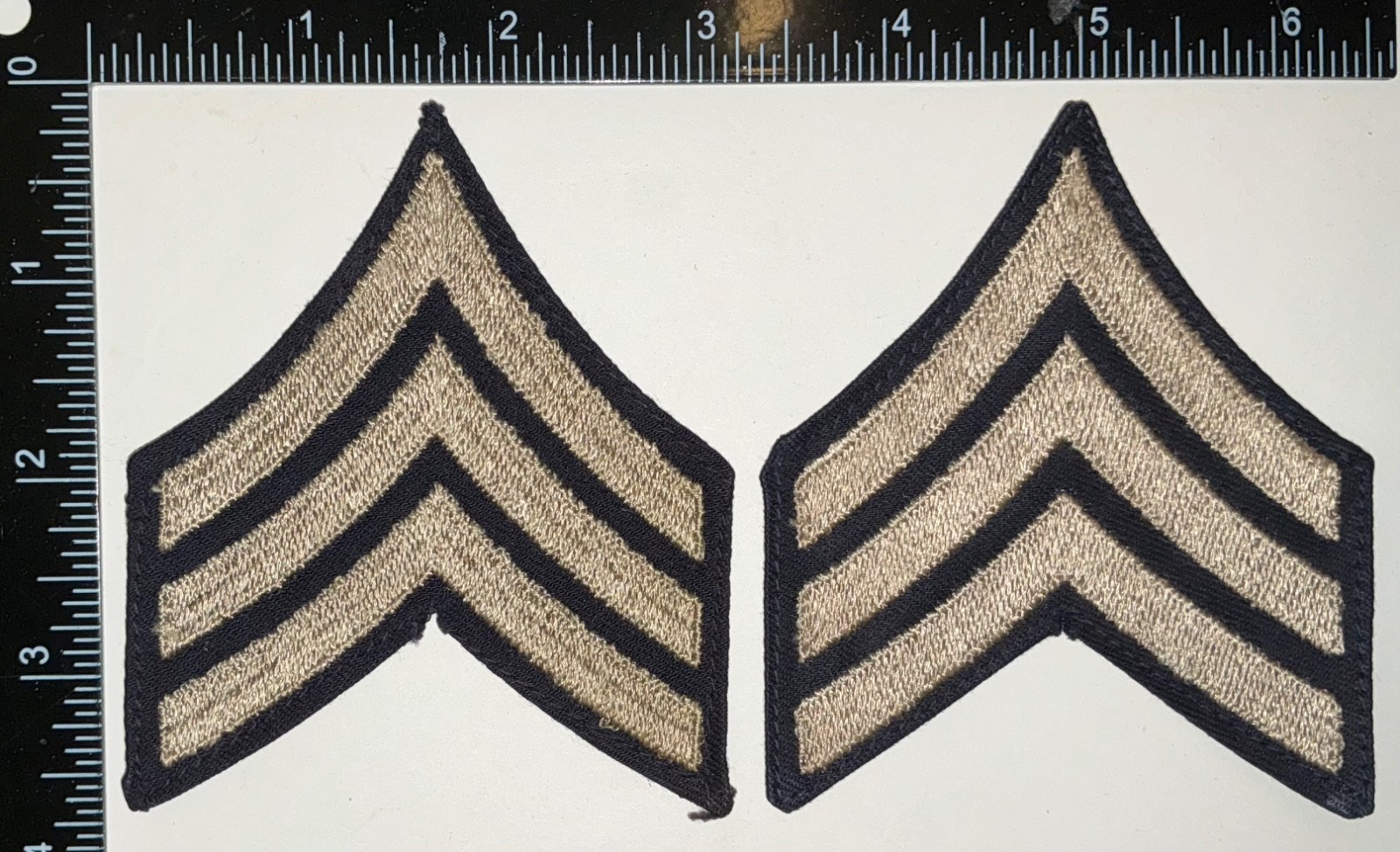 WWII US Army Buck Sergeant Sgt CHEVRON Patch PAIR