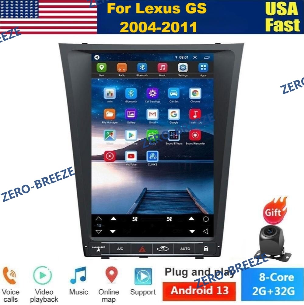 For Lexus GS300 GS350 GS430 12.8" Touch Screen Car GPS Navigation Radio Stereo