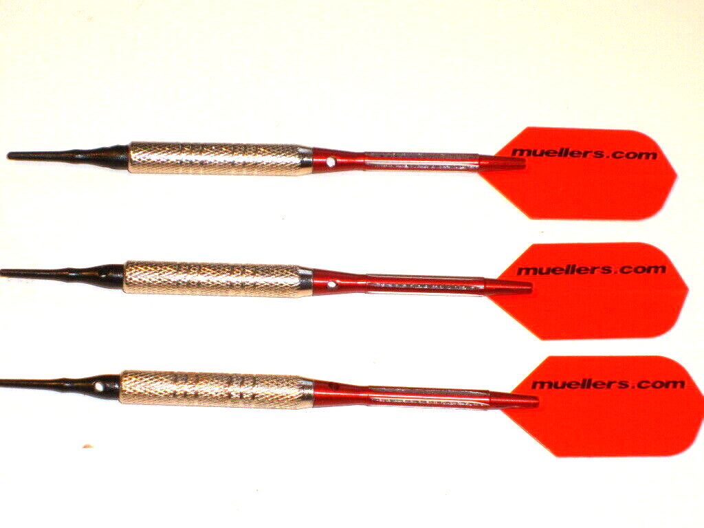 Soft Tip Darts Used, 11 Gram Plated with New Aluminum Shafts & Flights #2902