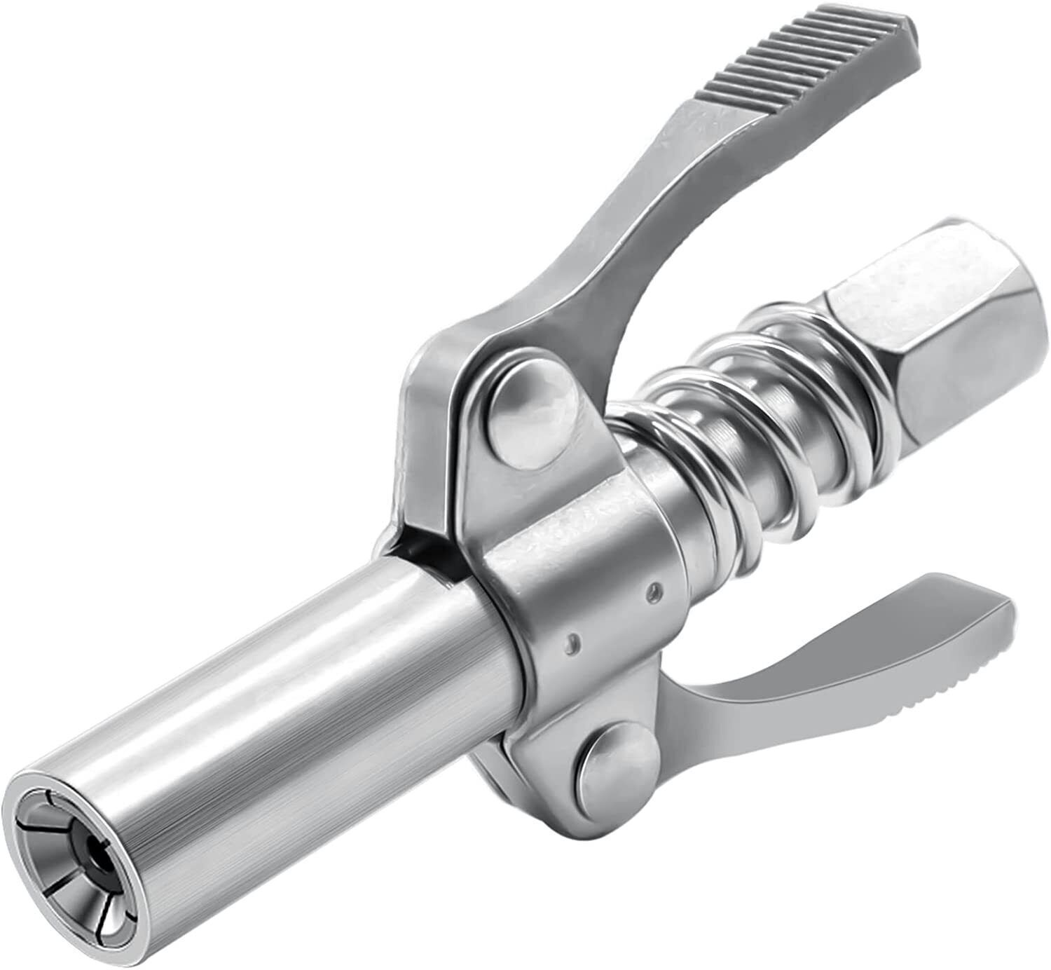 2*Grease Gun Coupler High Pressure Quielck Rease Lock Nozzles w/Hose For 1/8"NPT