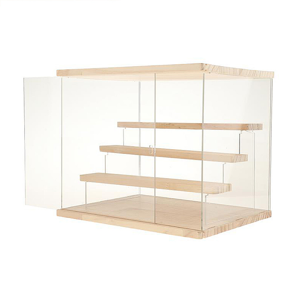 4-Layer Showcase Storage Box Dust-proof Stairs Acrylic Display Case Clear Box