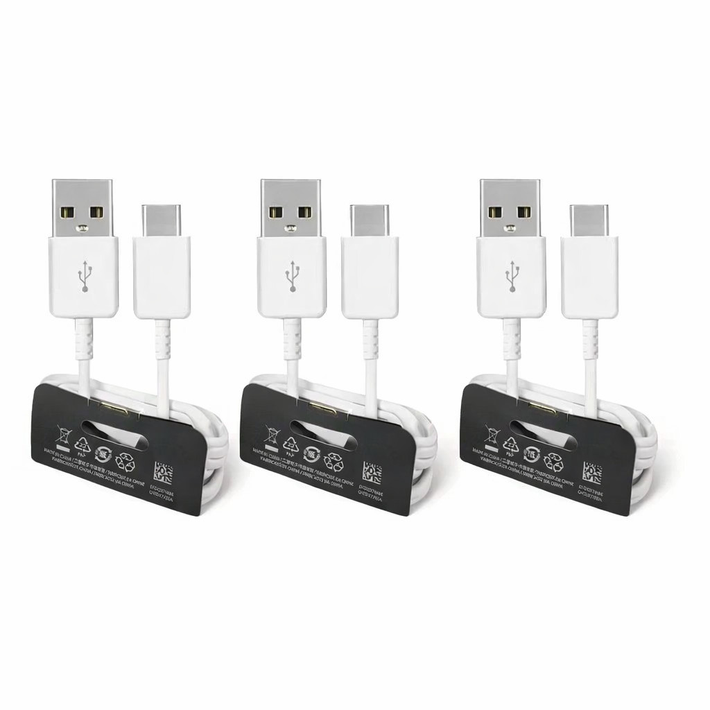 3pcs:  Samsung  Data Cable White 1 Meter USB-A to USB-C EP-DG970BWE/GH39-01996A