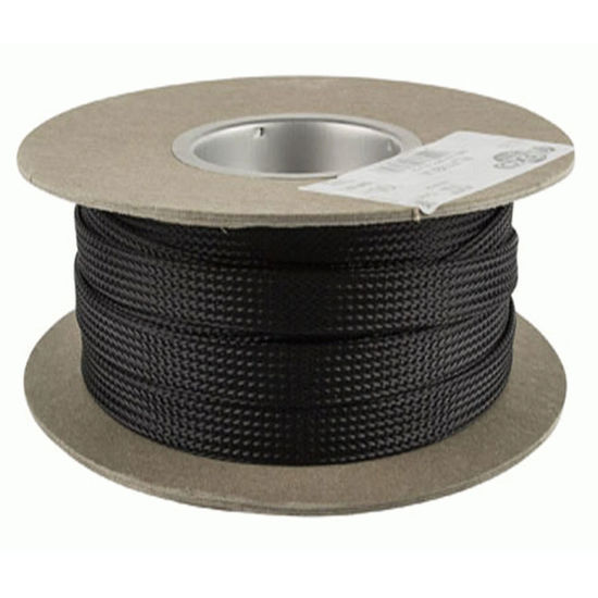 Install Bay FLX14BLK 1/4" Expandable Split Braid Sleeving, Black - 200 Feet