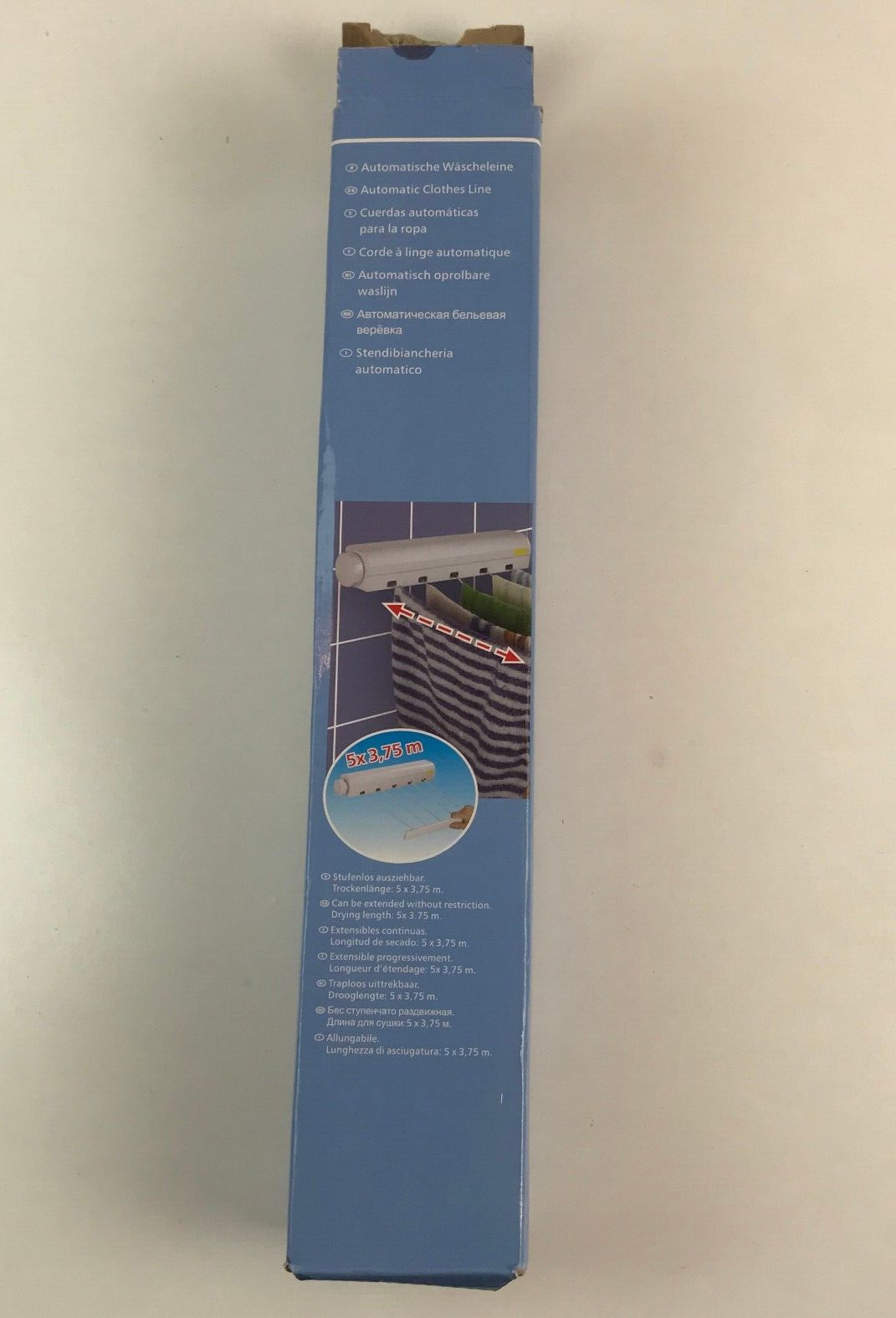Vintage Automatic White Clothesline 3.75m Length