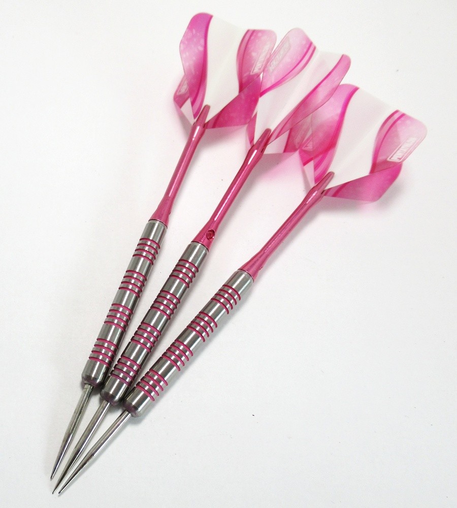 Pink Passion 27g Steel Tip Darts 80% Tungsten + Bonus Upgrade Kit + Tracking