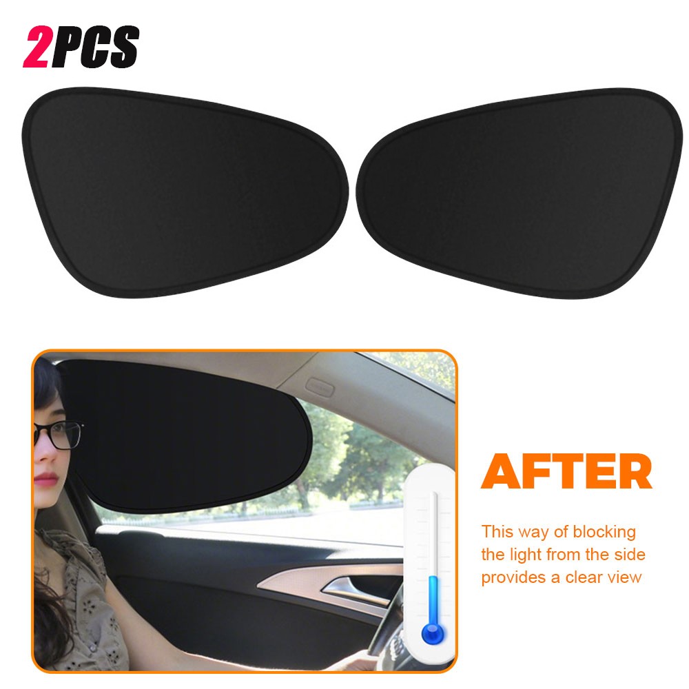 2Pcs Car Side Window Sun Shade Static Cling UV Blocker Visor Extender For Ford
