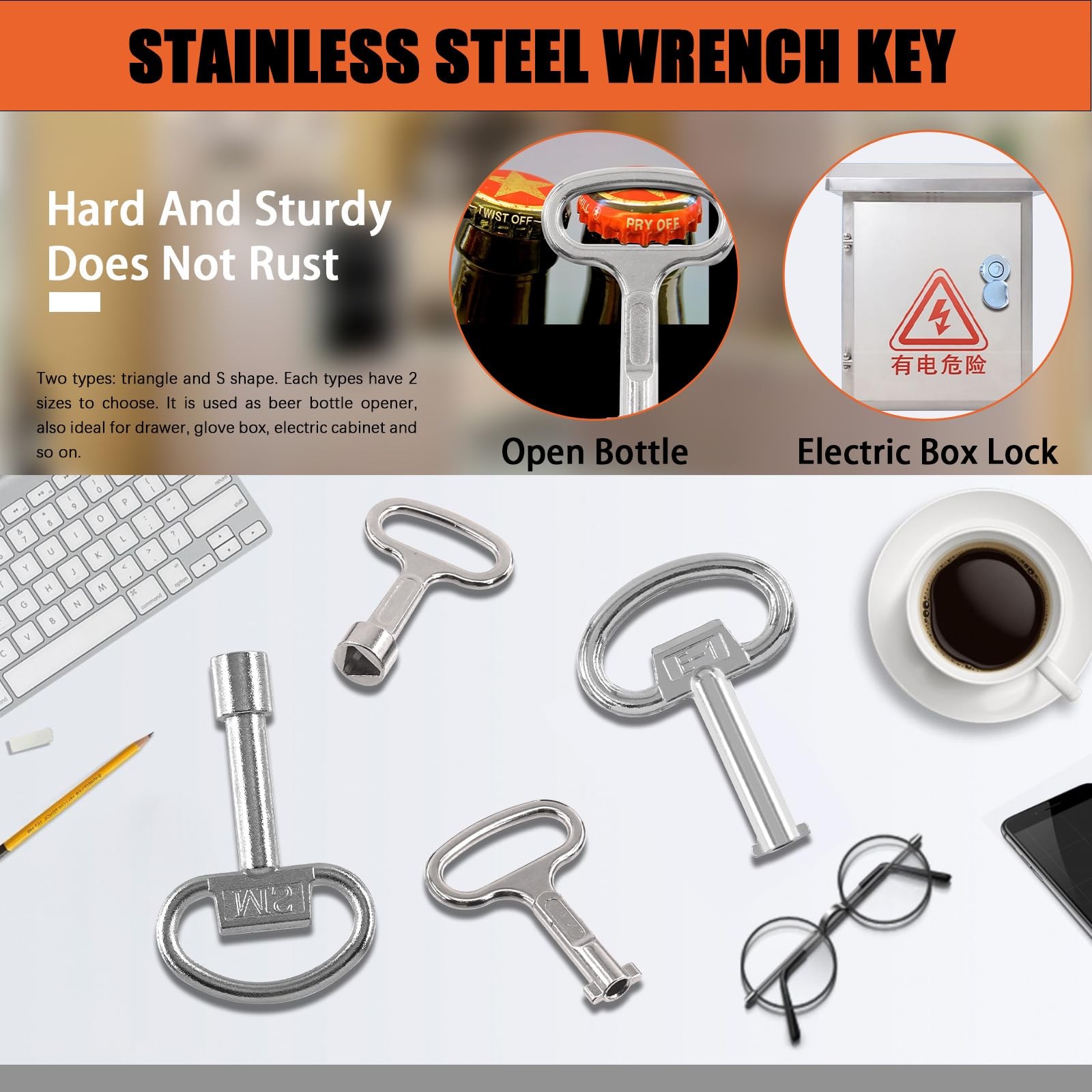 13pcs Multifunctional Utility Kit Includes 4way Spanner Square Keys Water Tap &
