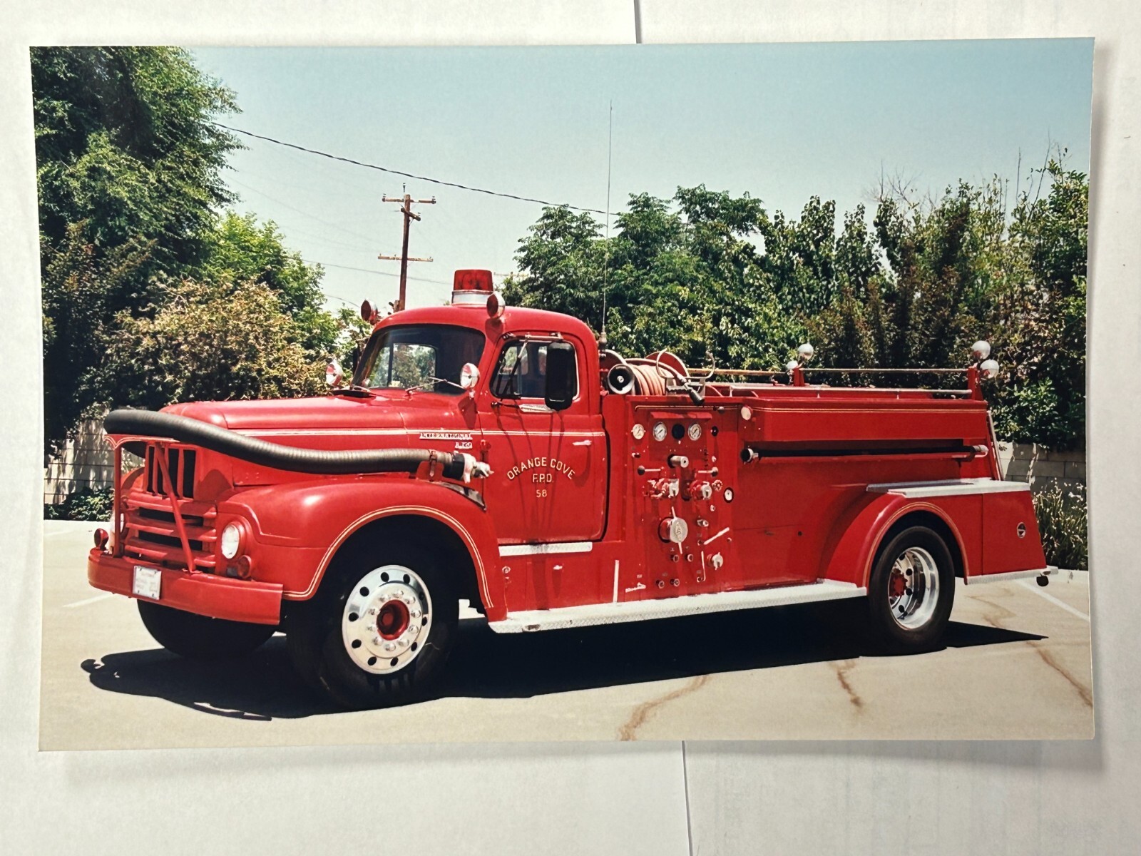 Orange Cove CA International pumper Fire Apparatus Photo A56