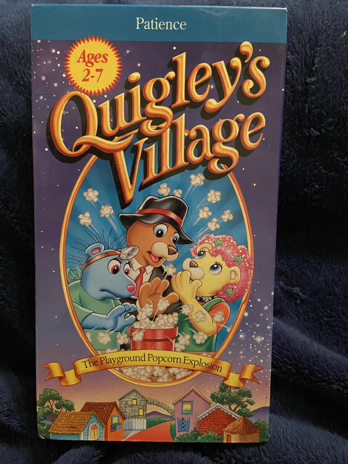 Quigley's Village-PATIENCE-The Playground Popcorn Explosion-VHS-TESTED-EUC