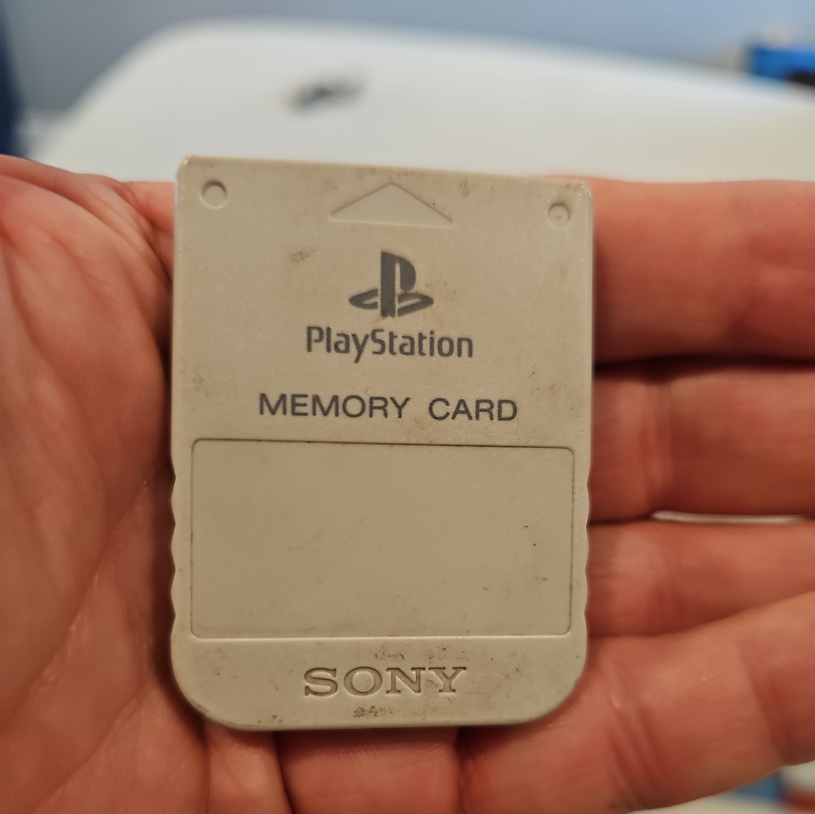 Official Sony Playstation 1 PS1 PSone White Memory Card! ~ Fast Ship! Authentic!