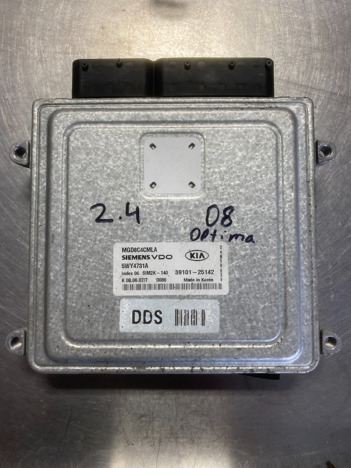 06-08 Kia Optima 39101-25142 Computer Brain Engine Control ECU ECM EBX Module