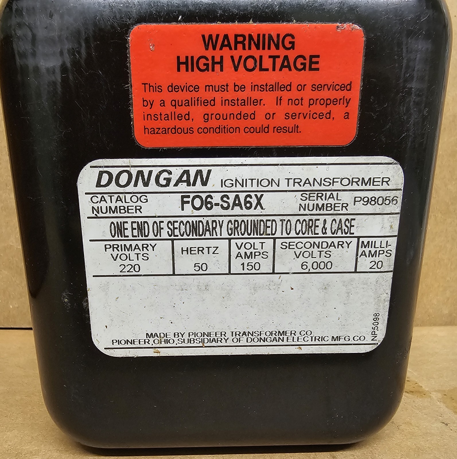 DONGAN FO6-SA6X Ignition