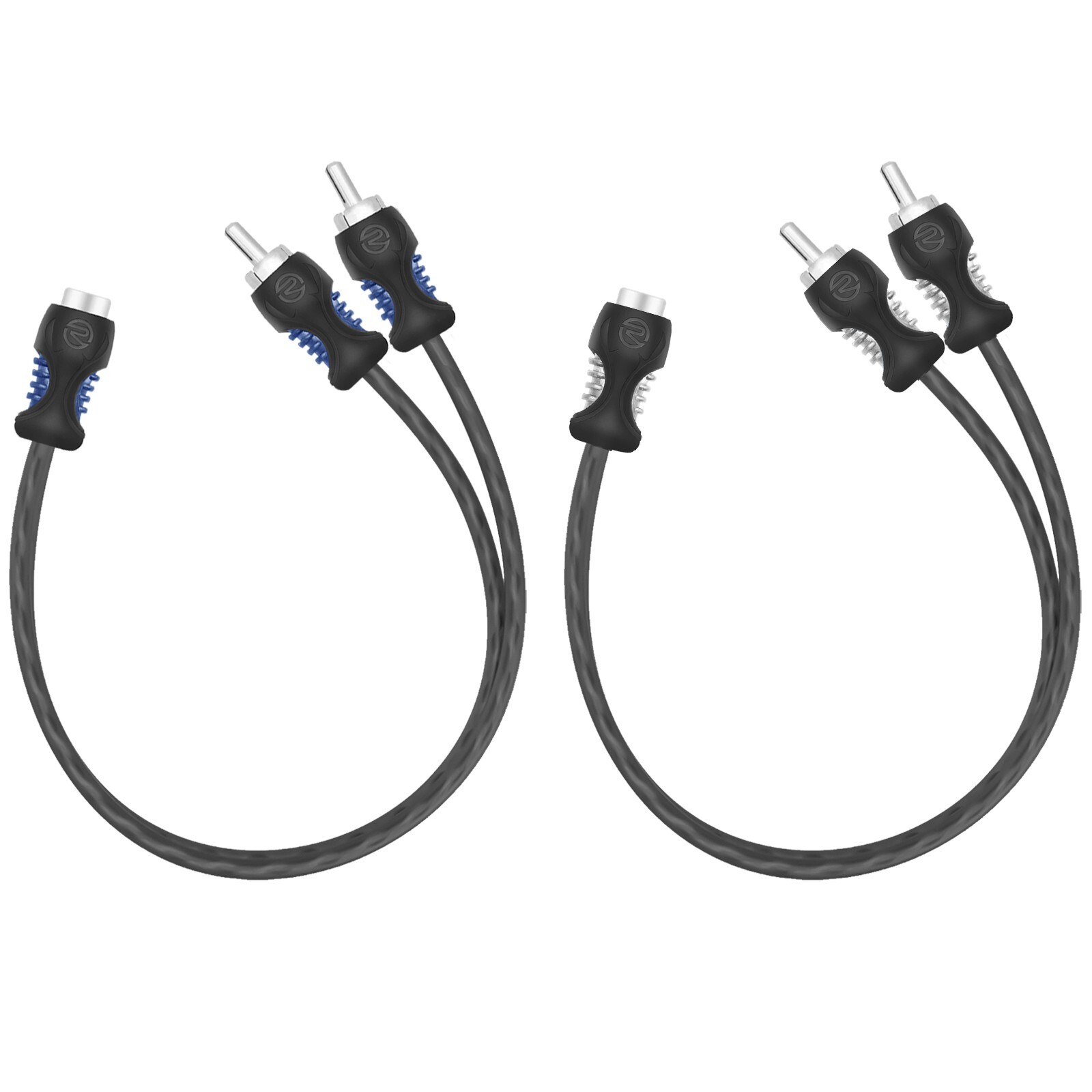 RECOIL R1F2M 1 Female to 2 Male RCA Y Adapter Twisted Pair with Noise Reduction