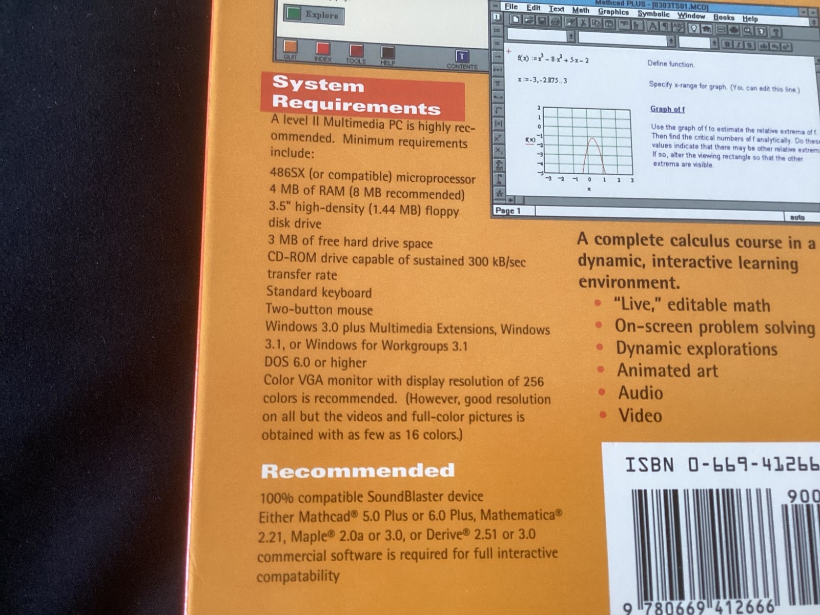Lot of 4 CD-Rom Math Educational Software, Calculus,CleanSweep,Wolfram