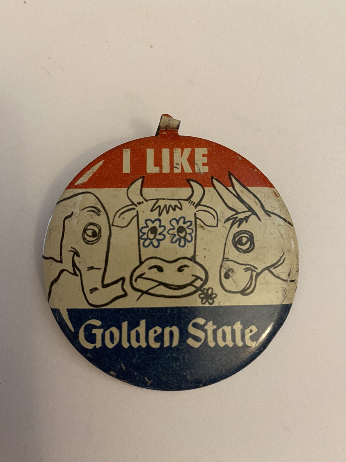 I Like Golden State California Fold Over Button P17