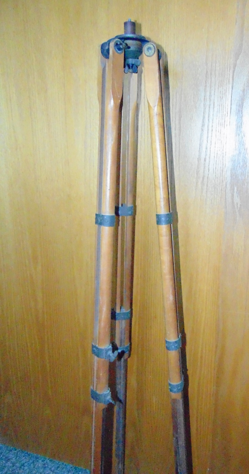 Vintage Dietzgen Wooden Surveying Transit Tripod Good Wood