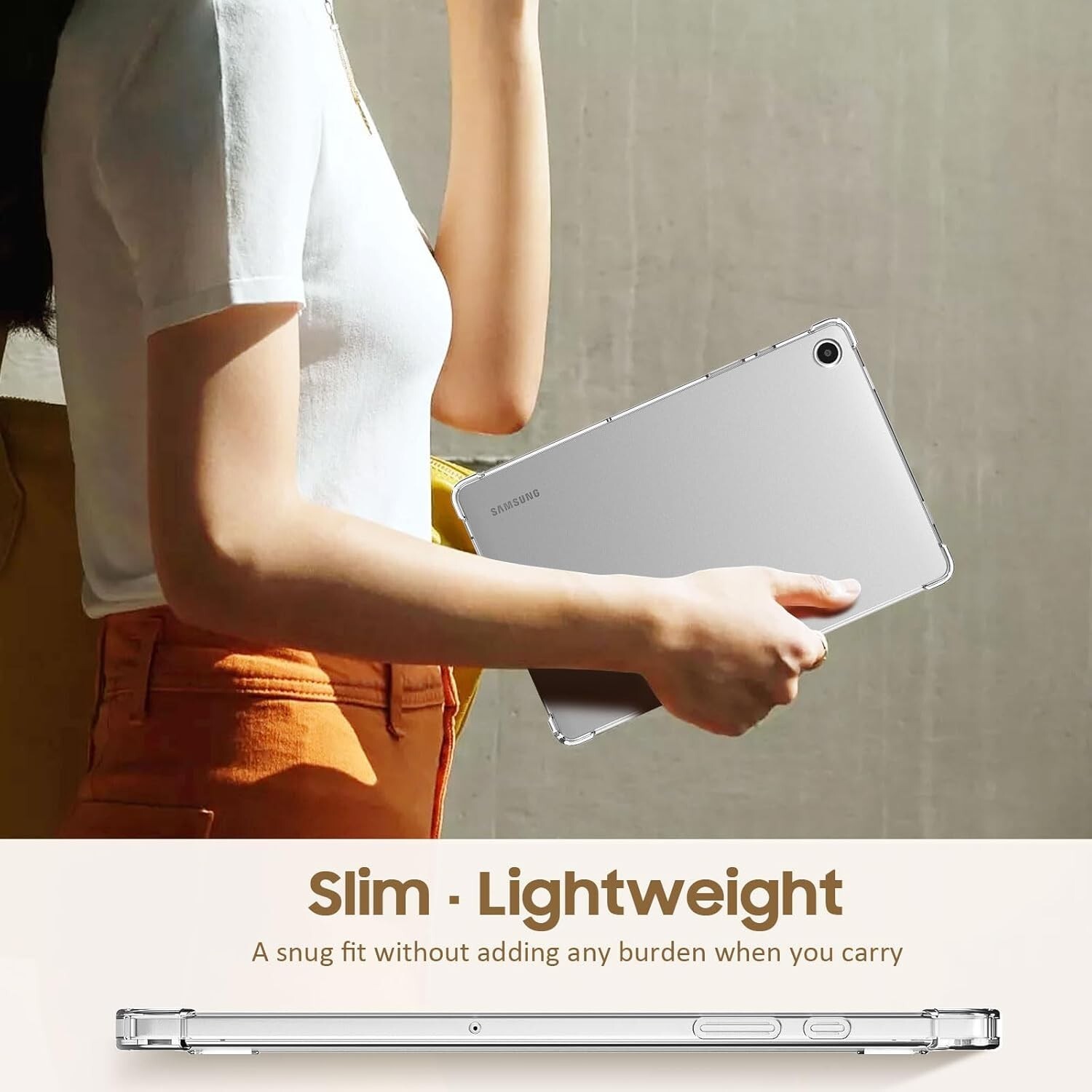 For Samsung Galaxy Tab A9 Plus Tablet Clear Case Soft TPU Cover Screen Protector