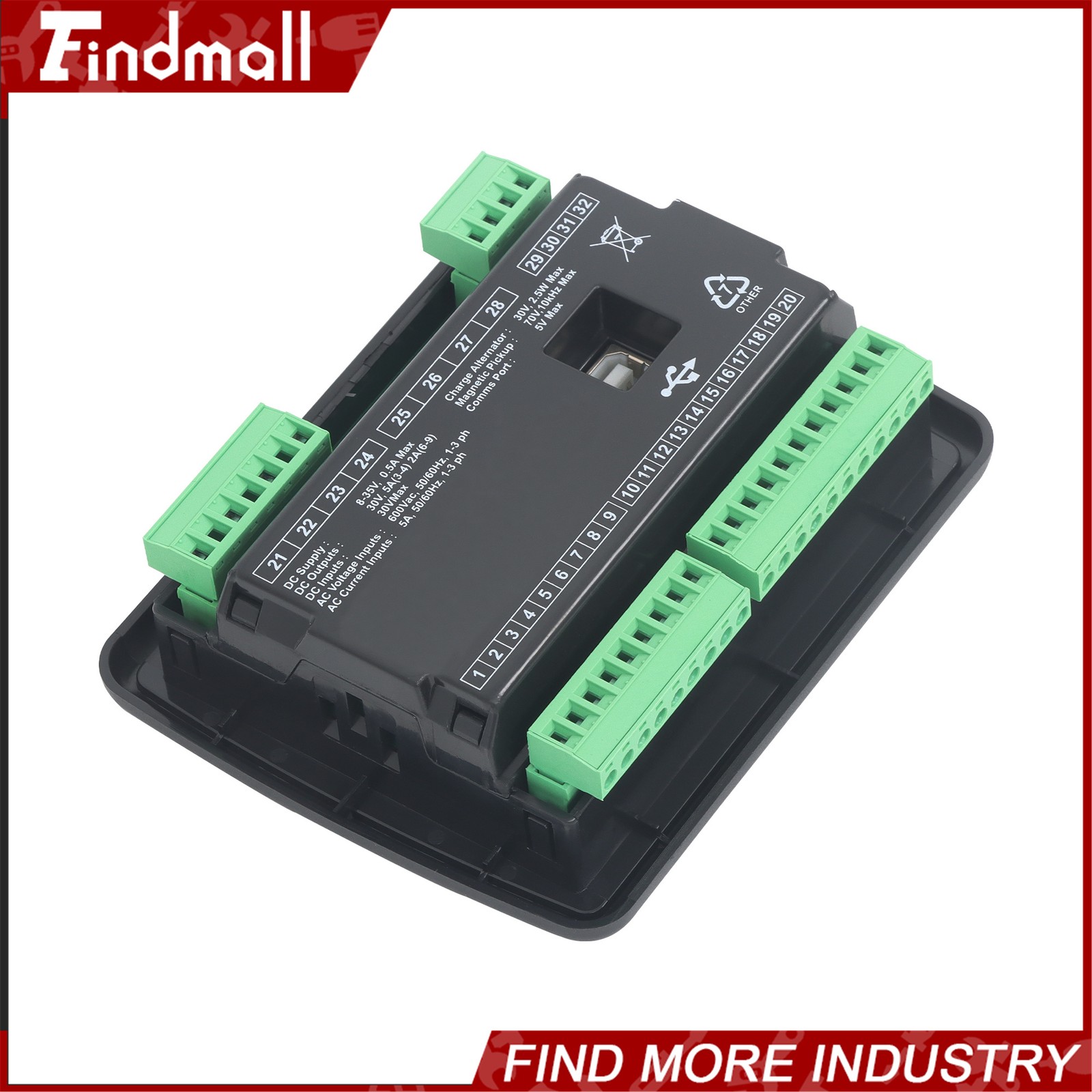 Findmall Generator Controller DSE4510 Control Module Control Panel LCD Display