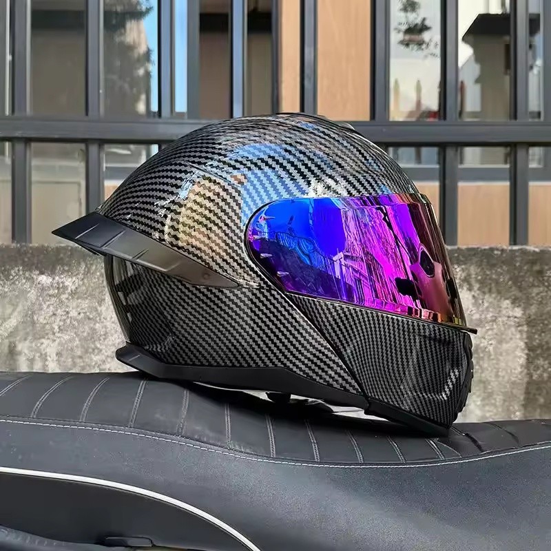 Flip up Motorcycle Helmet Adult Double Visors Four Seasons Motorbike Helmets